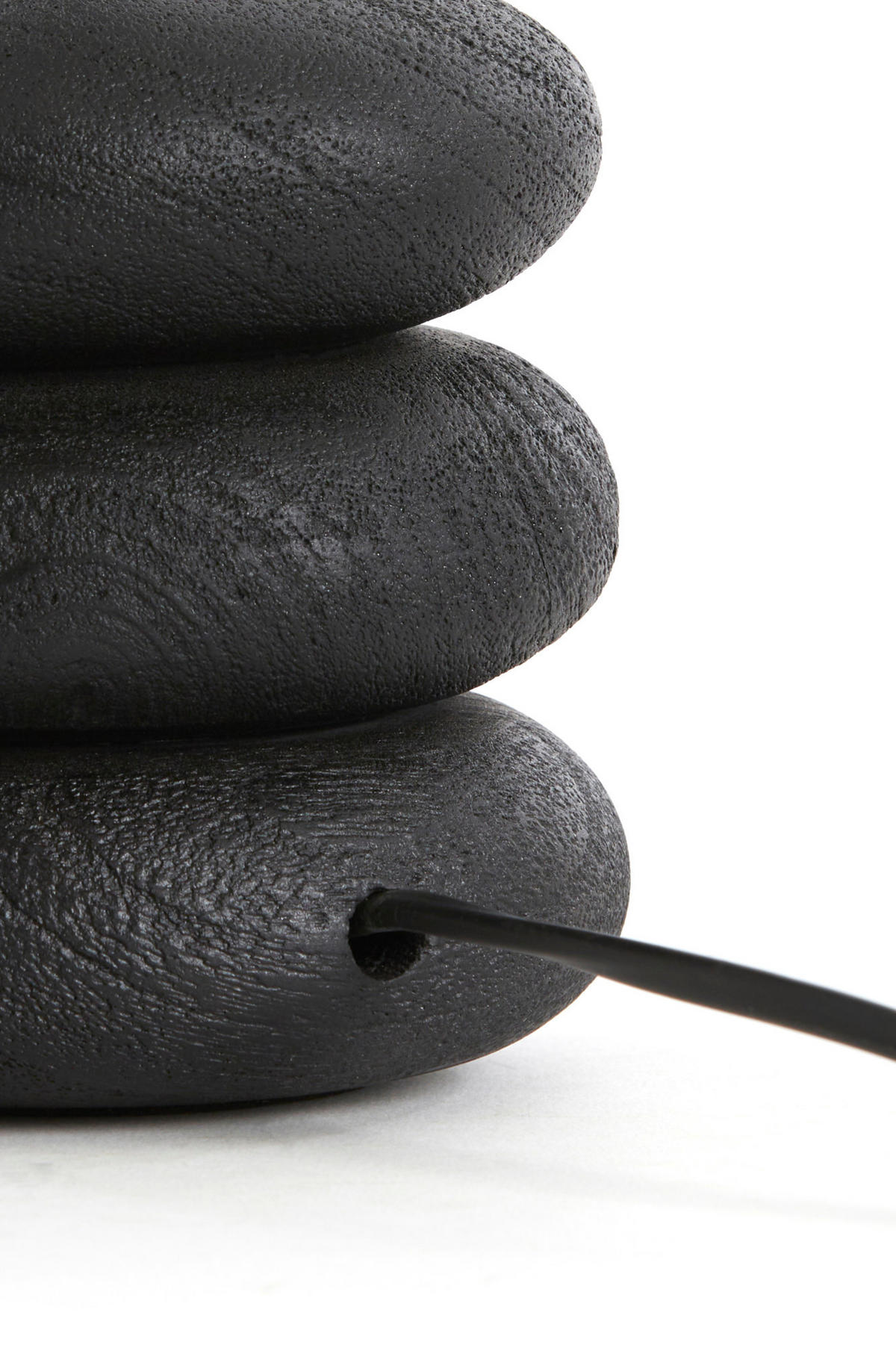 LAMPENFUSS Budongo Schwarz Ø12/12 cm - Schwarz, Holz (12/12/12cm) - Light & Living