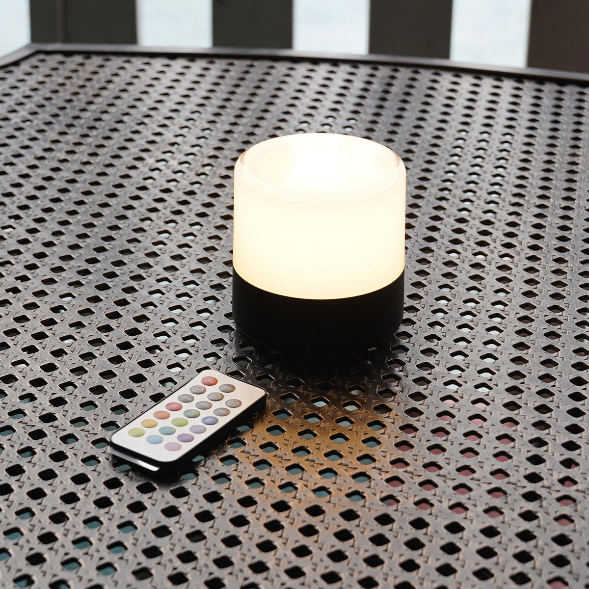 KABELLOSE Tischleuchte BOLO RGB H10cm - Schwarz, Kunststoff (9.4/9.4/9.5cm) - Lumisky