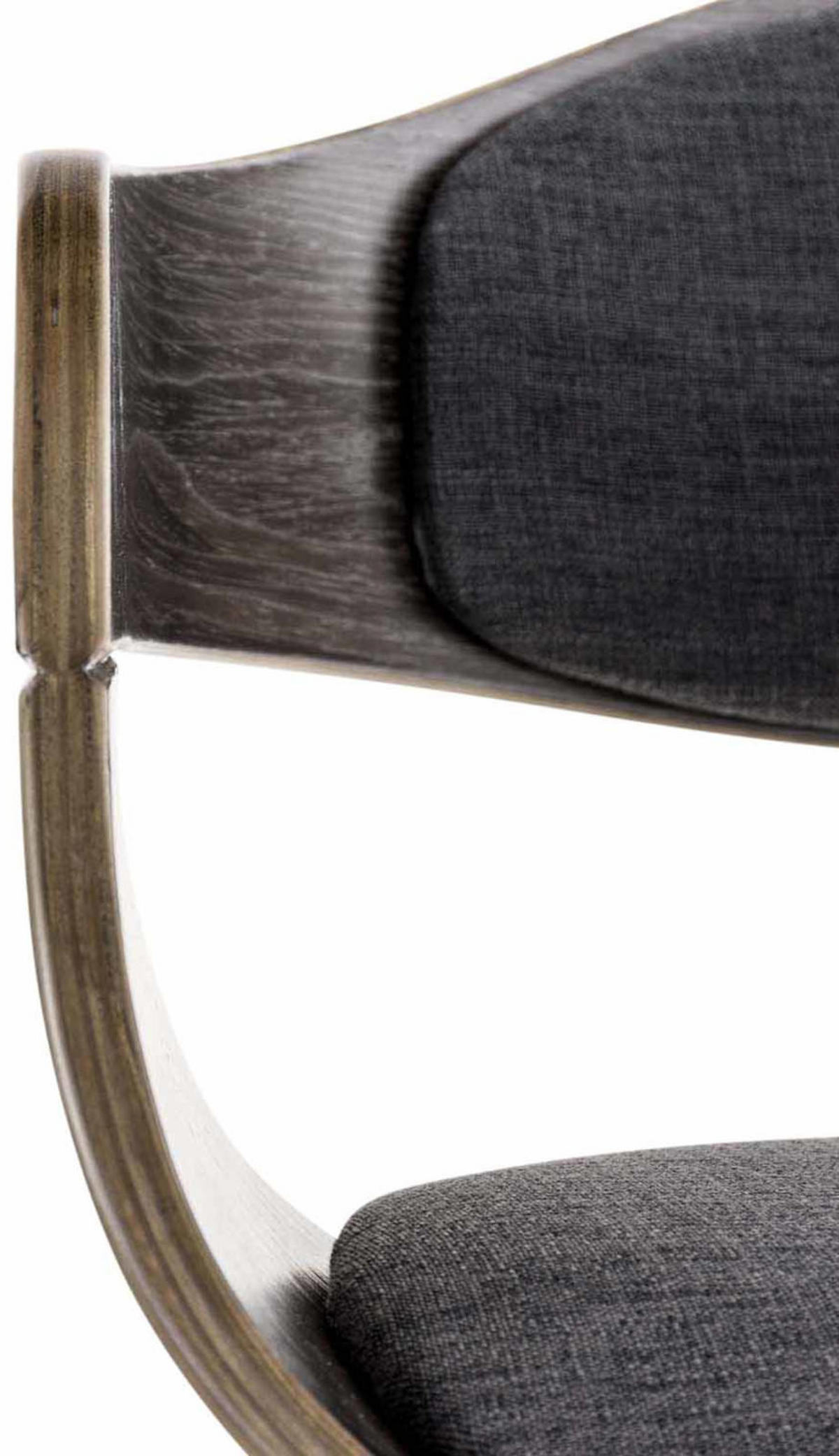 STÜHLE 2er-Set LONDON Stoff 73x49x46 cm Grau/Dunkelgrau Stoff - Dunkelgrau, Holz/Textil (49/73/46cm) - DELUKE