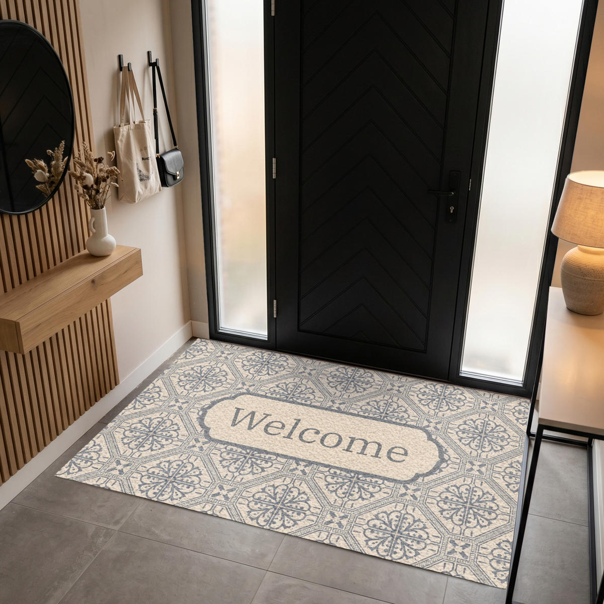 ROHOŽKA Welcome - Classic - Grey 180x120 cm - béžová, plast (180/120cm) - MuchoWow