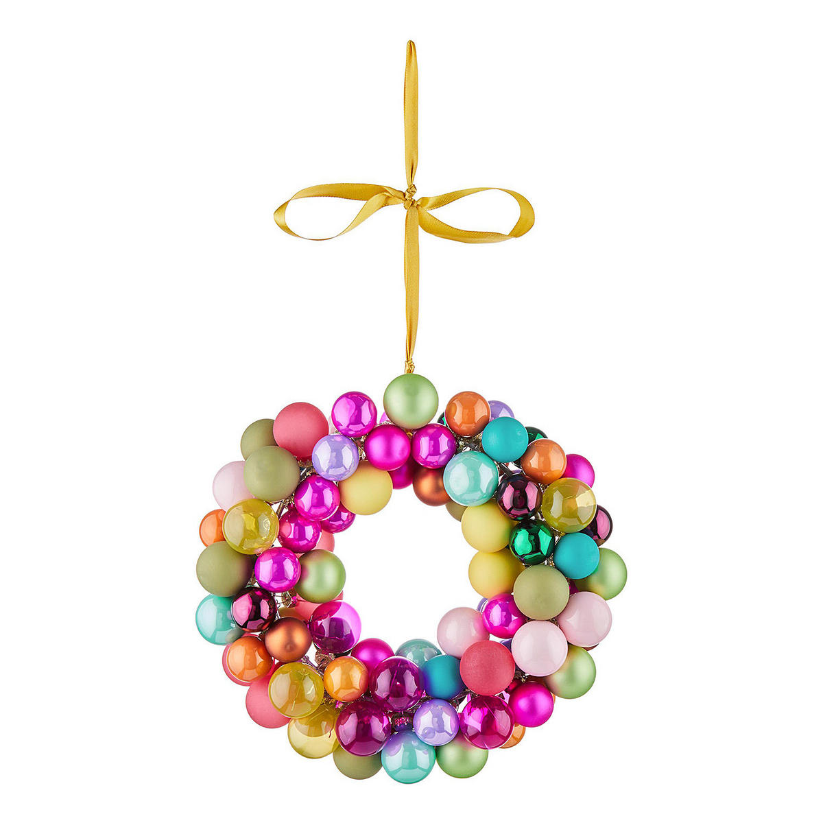 DEKO-KRANZ X-Mas Kugeln - Multicolor, Glas/Metall (25/8/25cm) - Butlers