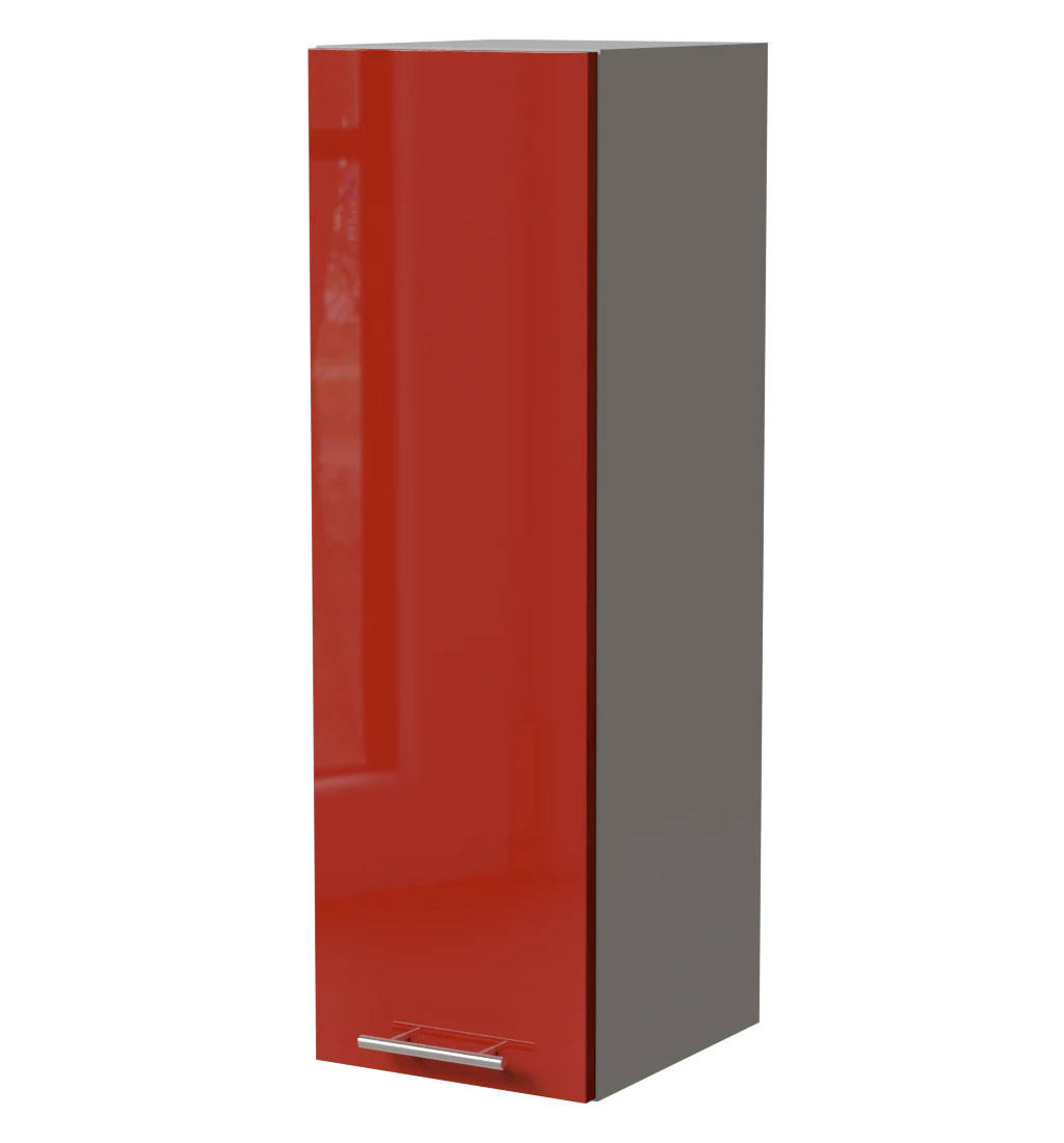 Feldmann-Wohnen Hängeschrank Rot, Grau 30x96x32.5 cm