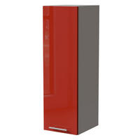 HÄNGESCHRANK Brerra W4/30 Grau / RAL 3002 karminrot Hochglanz 30 / 32,5 / 96cm - Rot/Grau, Holz/Holzwerkstoff (30/96/32.5cm) - Feldmann-Wohnen