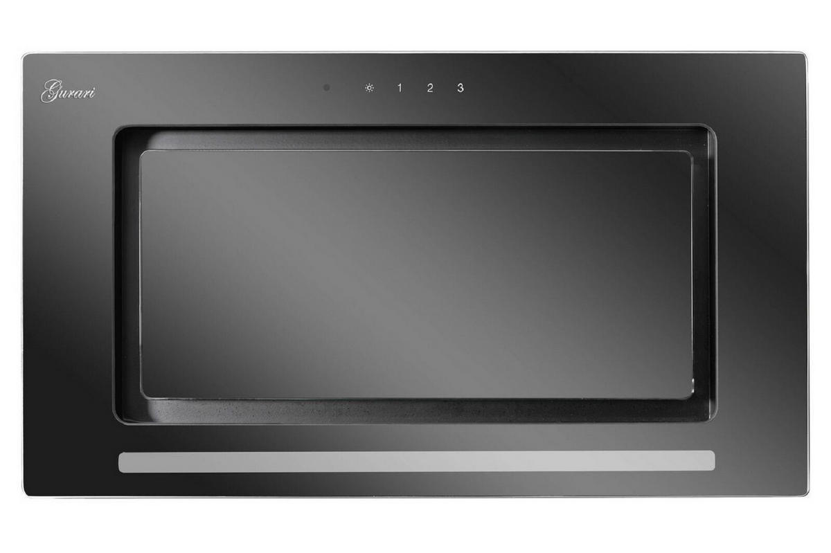 DUNSTABZUGSHAUBE GCH E 217 BL 52 PRIME + Umluftset, 52 cm Schwarz - Schwarz, Metall (52/29.5/23.5cm) - Gurari