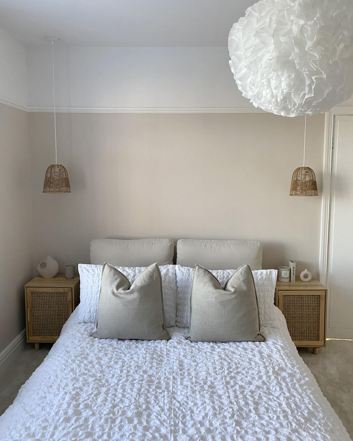 POLSTERBETT 140/200cm Helles Beige Melle - Beige, Naturmaterialien/Textil (140/200cm) - Beliani