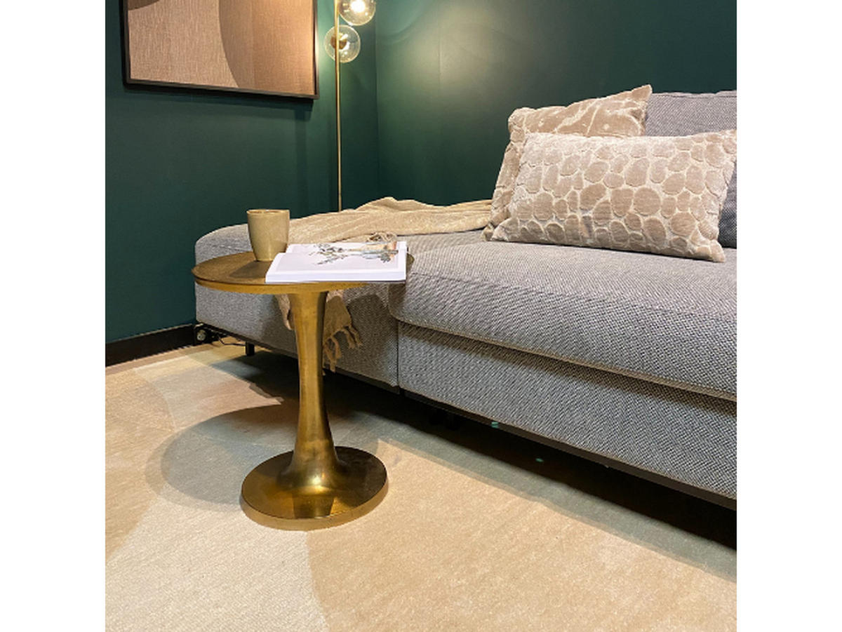 COUCHTISCH Elara Aluminium 45 cm / 45 cm Gold - Goldfarben, Holz (45/45/50cm)