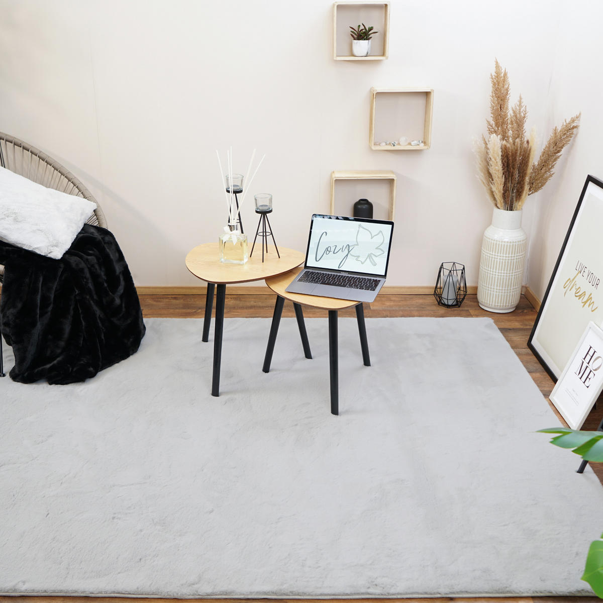 FELLTEPPICH COZY SUPER SOFT 120/170 cm Hellgrau - Hellgrau, Textil (120/170cm) - Consilio Concept