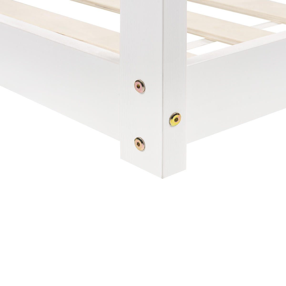 KINDER-HAUSBETT Weiß 90-200 cm Tosse - Weiß, Holz (90/200cm) - Beliani