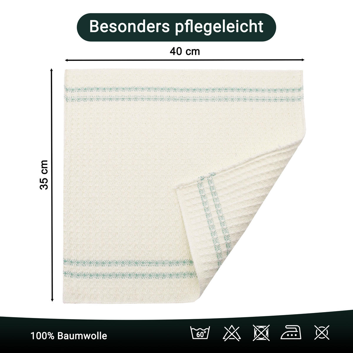 REINIGUNGSTÜCHER, 5er-Set, 35x40 cm, 100% Baumwolle, Beige - Beige, Textil (35/40cm) - Zollner