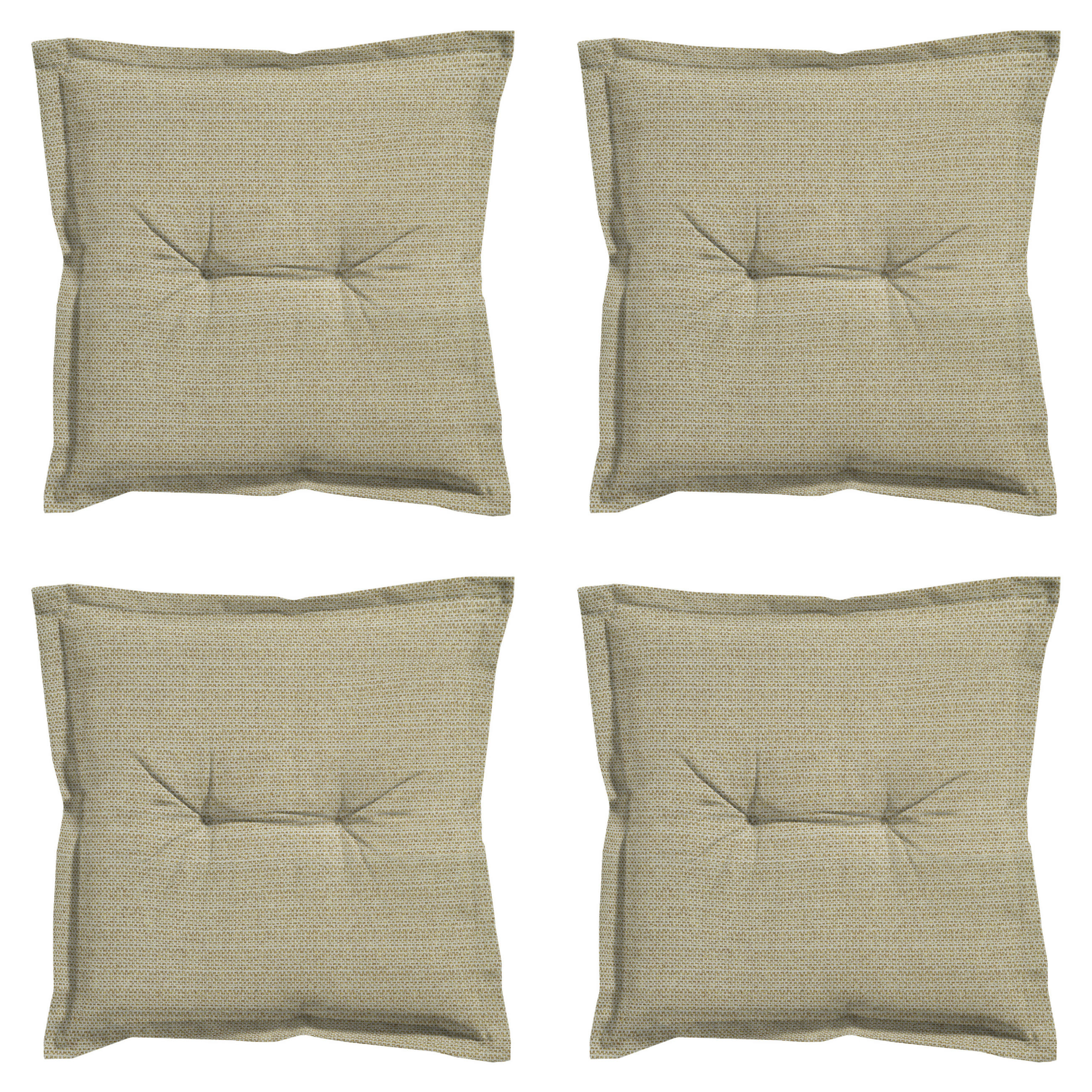 SITZKISSEN Richmond - Beige - 50/50/7 cm - 4er-Set - Beige, Textil (50/7/50cm) - Madison