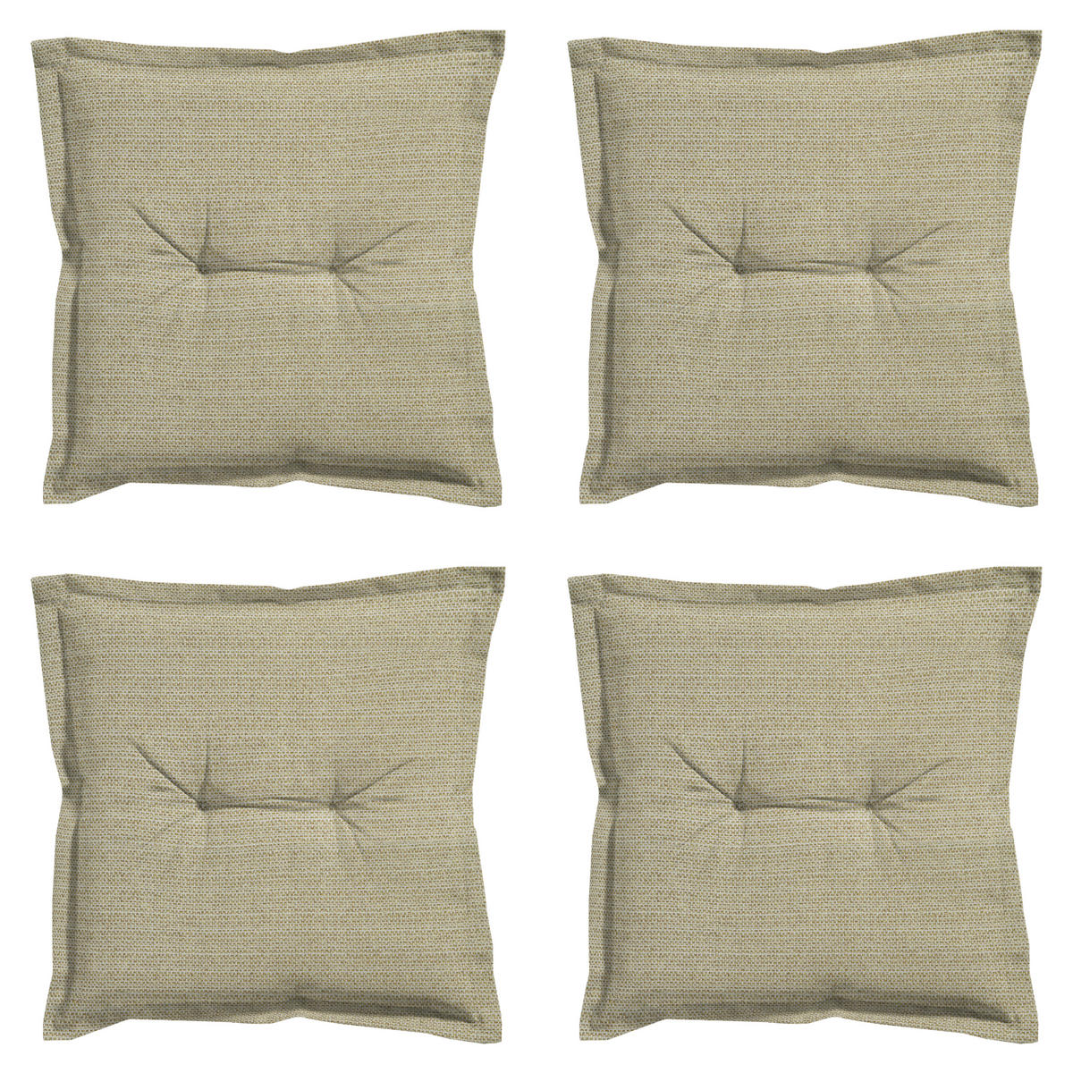 SITZKISSEN Richmond - Beige - 50/50/7 cm - 4er-Set - Beige, Textil (50/7/50cm) - Madison