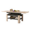 COUCHTISCH rechteckig Sonoma Eiche - Anthrazit ausziehbar höhenverstellbar - Anthrazit/Sonoma Eiche, Holzwerkstoff (65/130/58cm) - designimpex