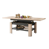 COUCHTISCH rechteckig Sonoma Eiche - Anthrazit ausziehbar höhenverstellbar - Anthrazit/Sonoma Eiche, Holzwerkstoff (65/130/58cm) - designimpex