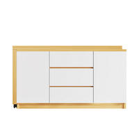 ECKSCHREIBTISCH Weiß Eichefarben 120/50/76,5 cm drehbar mit Schubladen und Rollen - Eichefarben, Holzwerkstoff (50/120/76.5cm) - PANGIVO