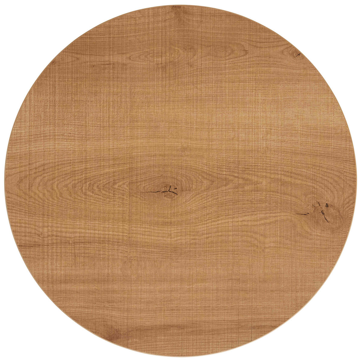 TISCHPLATTE runder 60 cm, Holz - Hellbraun/Eichefarben, Kunststoff (60/2.5/60cm) - Oviala