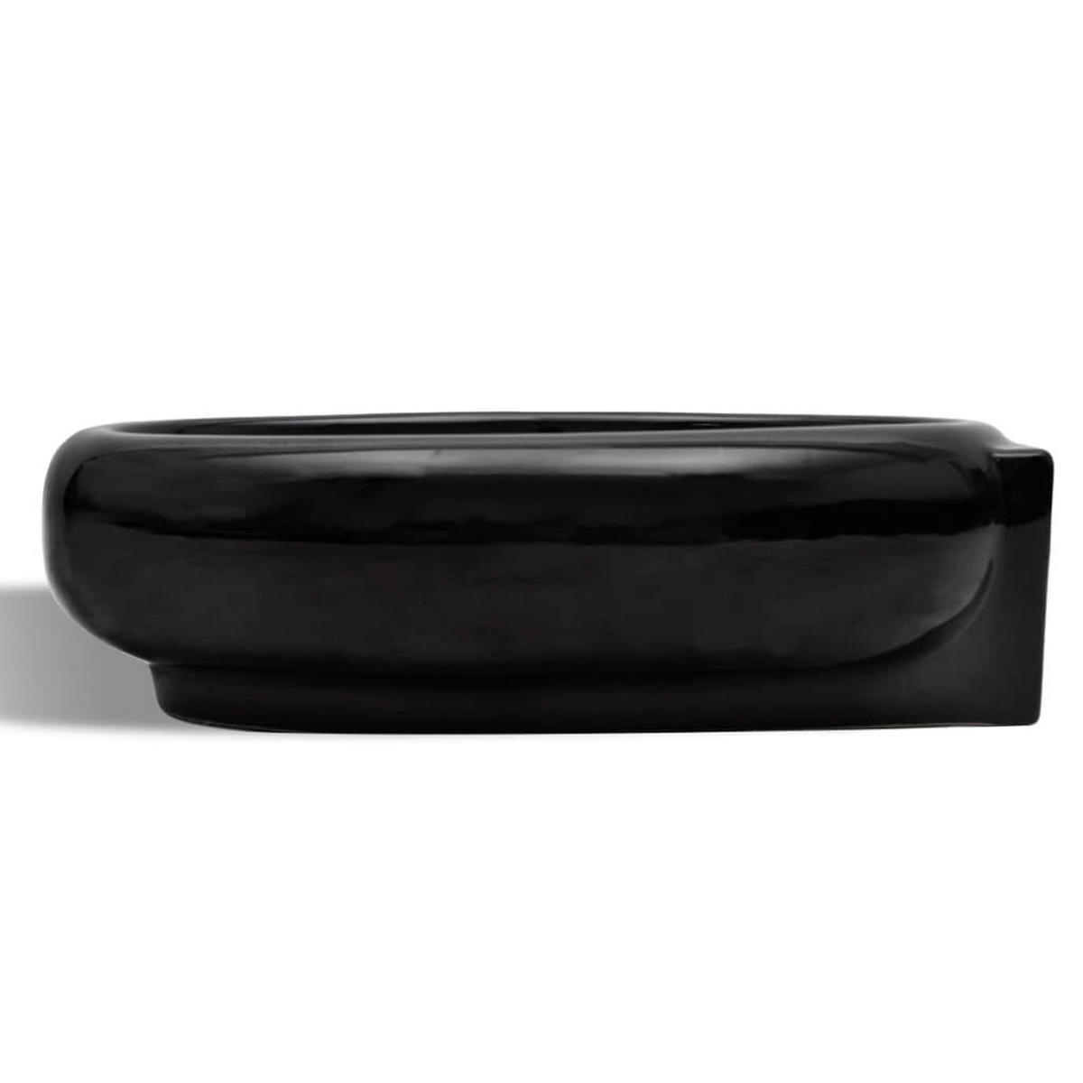 WASCHBECKEN Kretz 41/28/12.5 cm - Schwarz, Keramik (41/12.5/28cm) - Nettlife