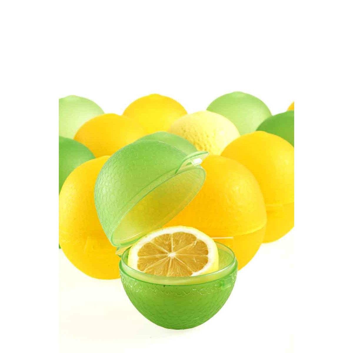 ZITRONENAUFBEWAHRUNGSBOX - 8,5/8,5/11 cm - Hellgelb, Kunststoff (8.5/11/8.5cm) - Calicosy