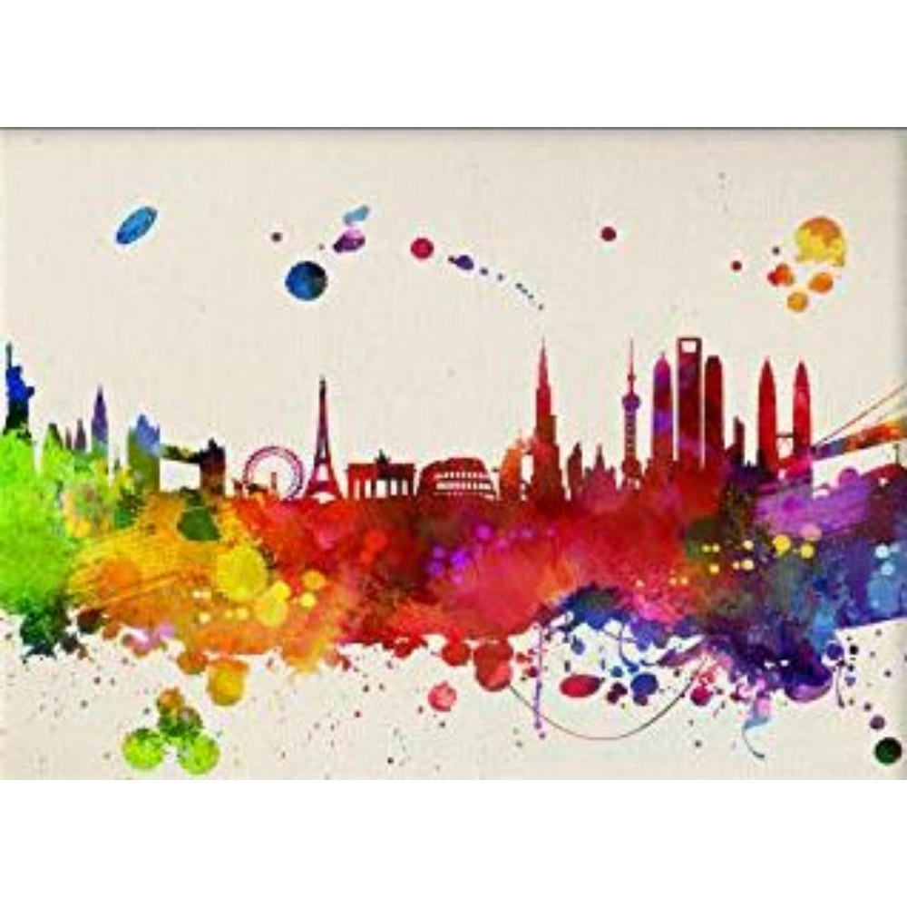 POSTER Denkmäler Der Welt A4 Schwarzer Rahmen - Schwarz, Papier (29.7/5/21cm) - Nacnic