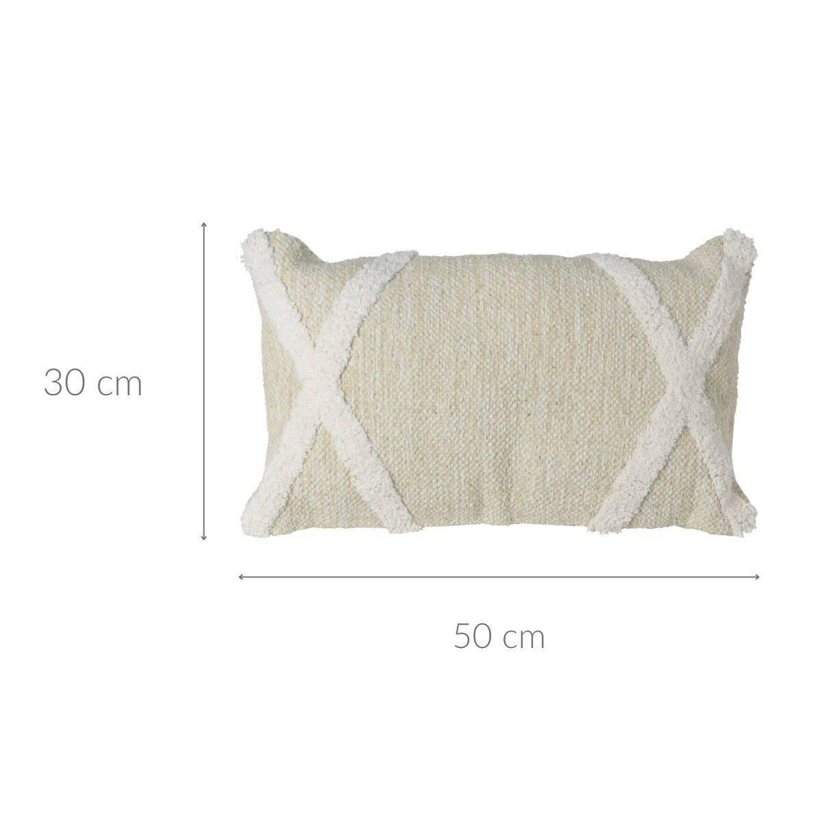 KISSENBEZUG Leinenoptik 30/50 cm - Beige, Naturmaterialen (30/50cm)