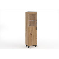 VITRINENSCHRANK CORTEZA 193 x 50 cm Eiche Artisan - Eiche Artisan, Holzwerkstoff (50/193/40cm) - MASSENO