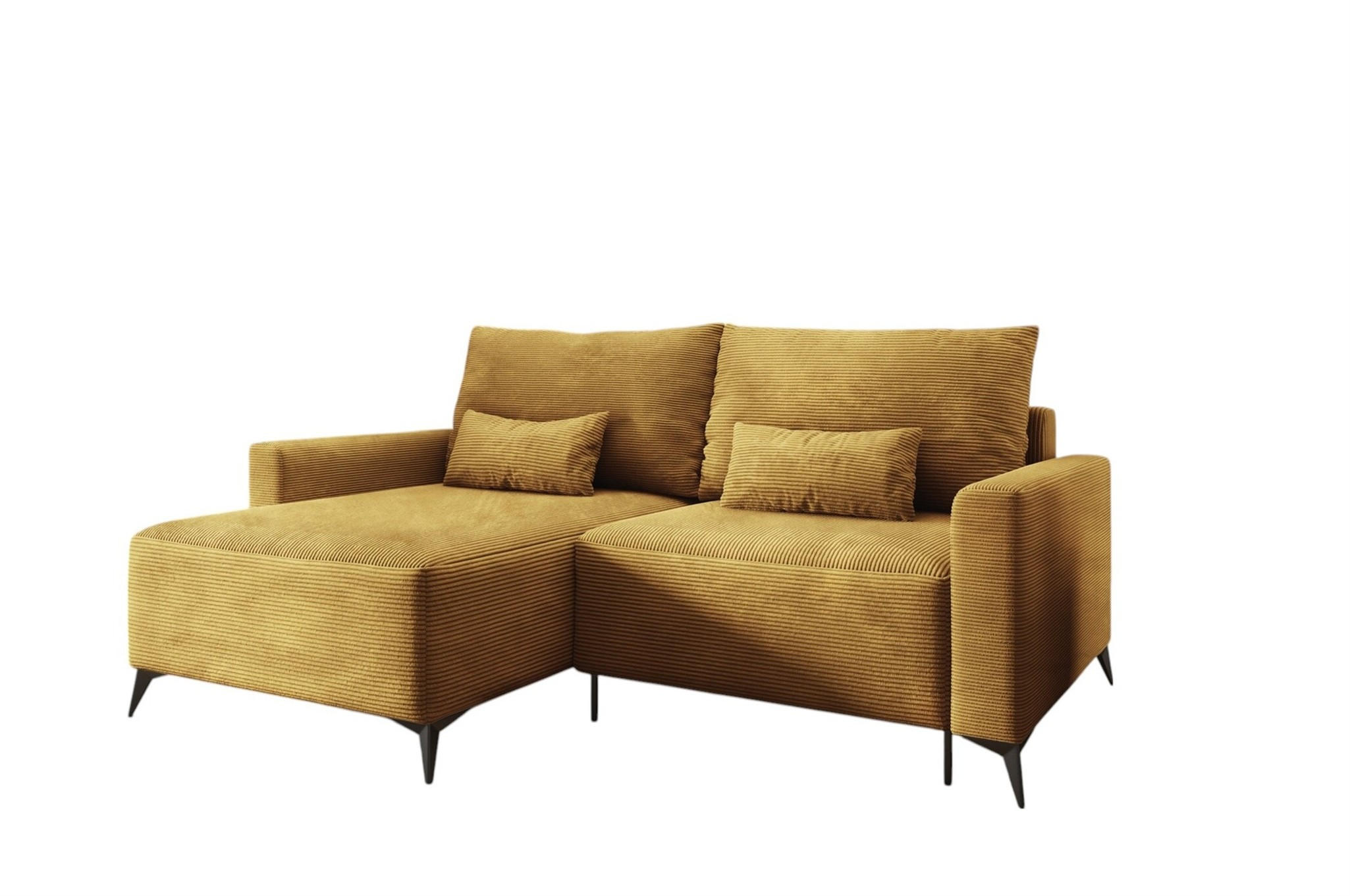 ECKSOFA Silves Mit Schlaffunktion - Gelb, Holzwerkstoff/Textil (239/148cm) - Fun Möbel