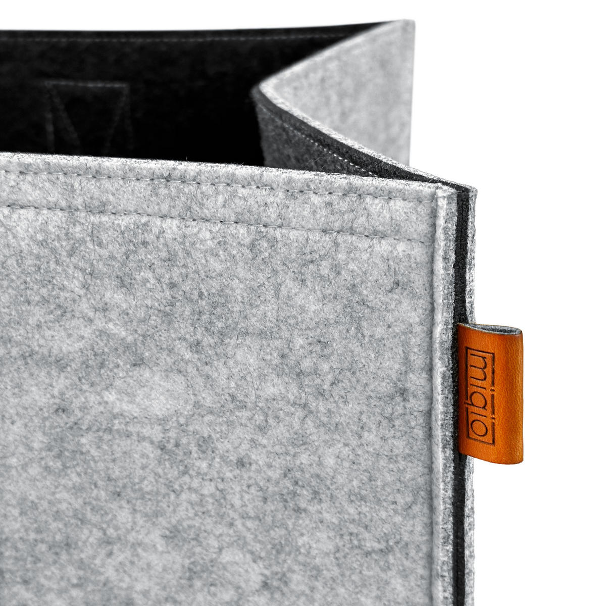 EINKAUFSKORB aus Filz - Dunkelgrau, Textil (40/27/40cm) - Miqio Design