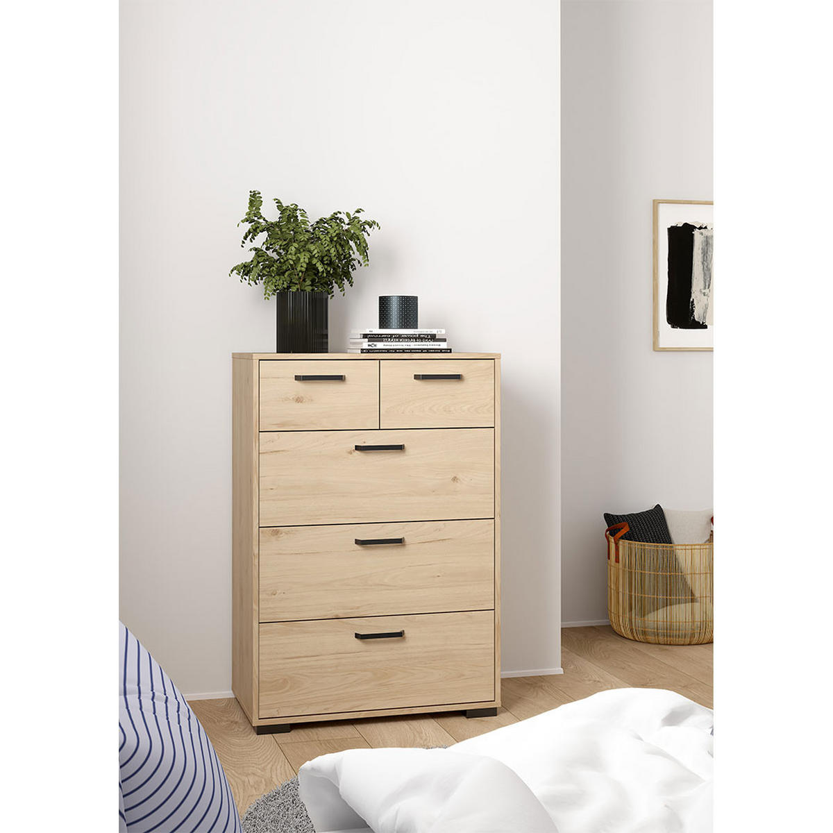 KOMMODE, Sofia, Eiche, Holzwerkstoff, 71 x 40 x 102 cm - Eichefarben, Holzwerkstoff (71/102/40cm) - ebuy24