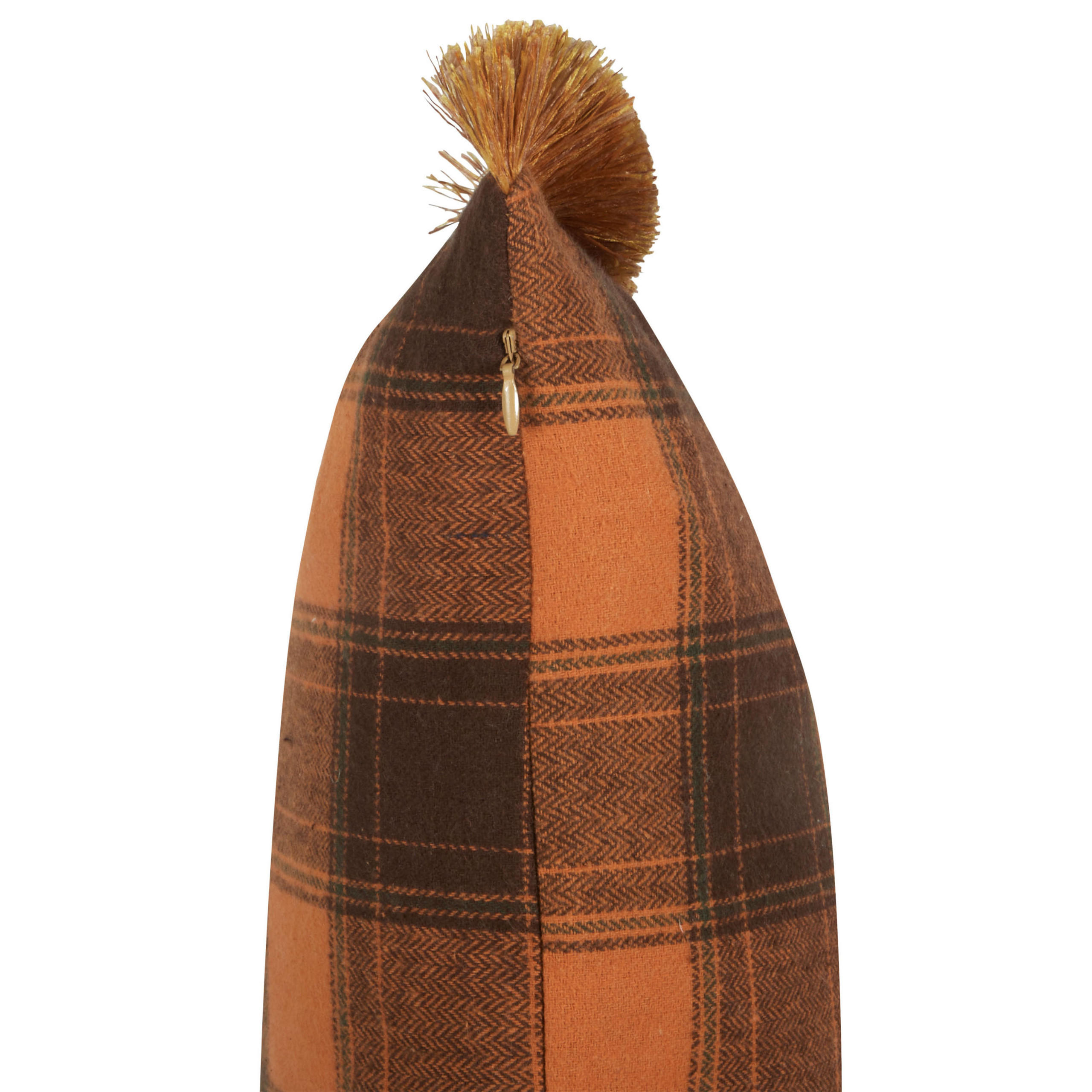 DEKOKISSEN Orange 40/70 cm Barja - Schwarz/Orange, Textil (40/70/12cm) - Beliani