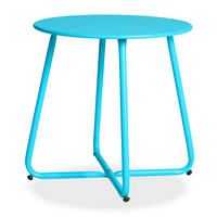 BEISTELLTISCH rund Metall Blau - Blau, Metall (45/44/45cm) - Homestyle4u