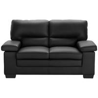 SOFA - 2 Personen - leder - schwarz Mimas - Schwarz, Leder (162/97/89cm) - Vente-Unique
