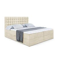 BOXBETT mit H3-Matratze und Lattenrost - VIONE - 120x200 Beige - Beige, Holzwerkstoff (120/200cm) - ALTDECOR