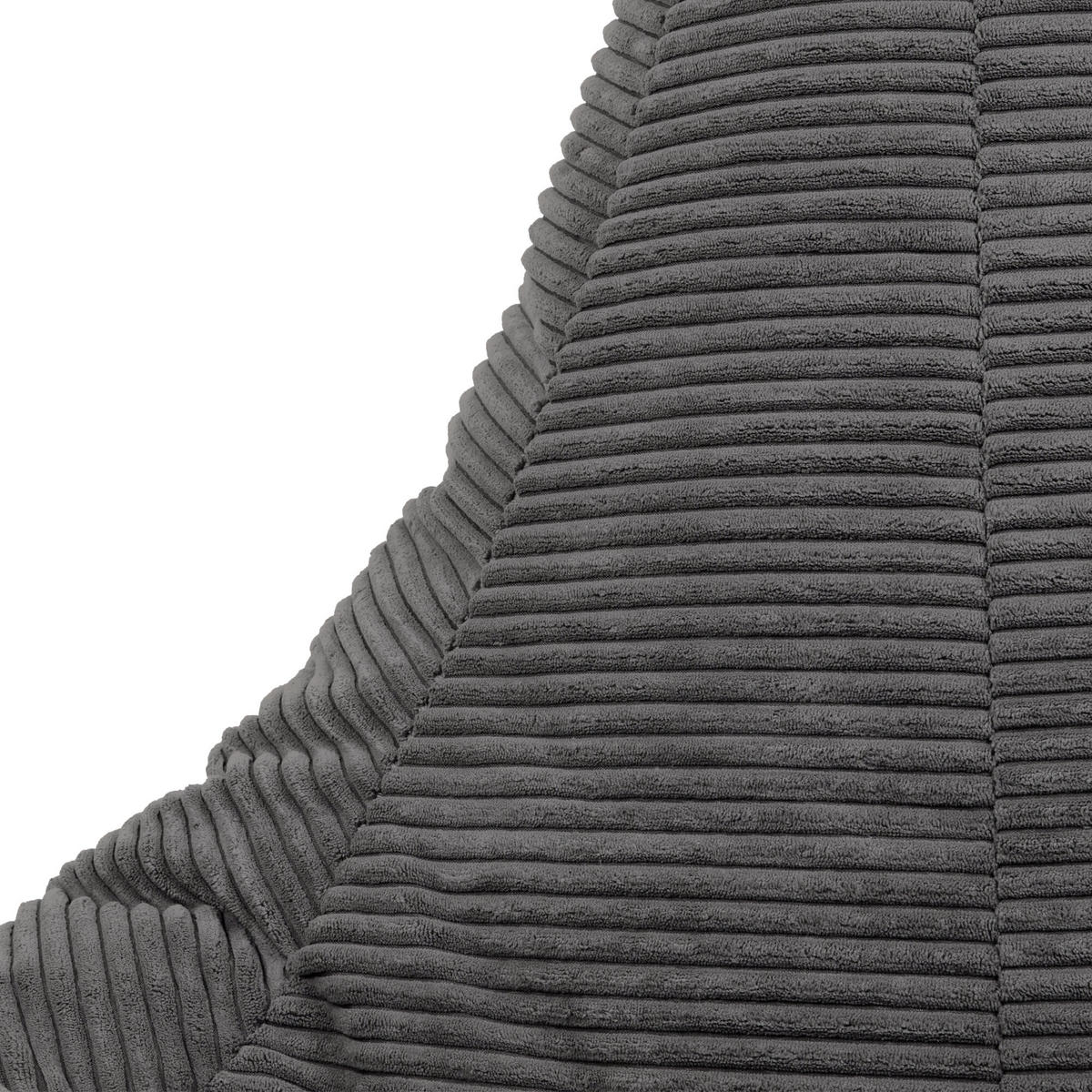 SITZSACK Sessel aus Cord 2-tlg. - Dunkelgrau, Kunststoff (82/76/82cm) - icon