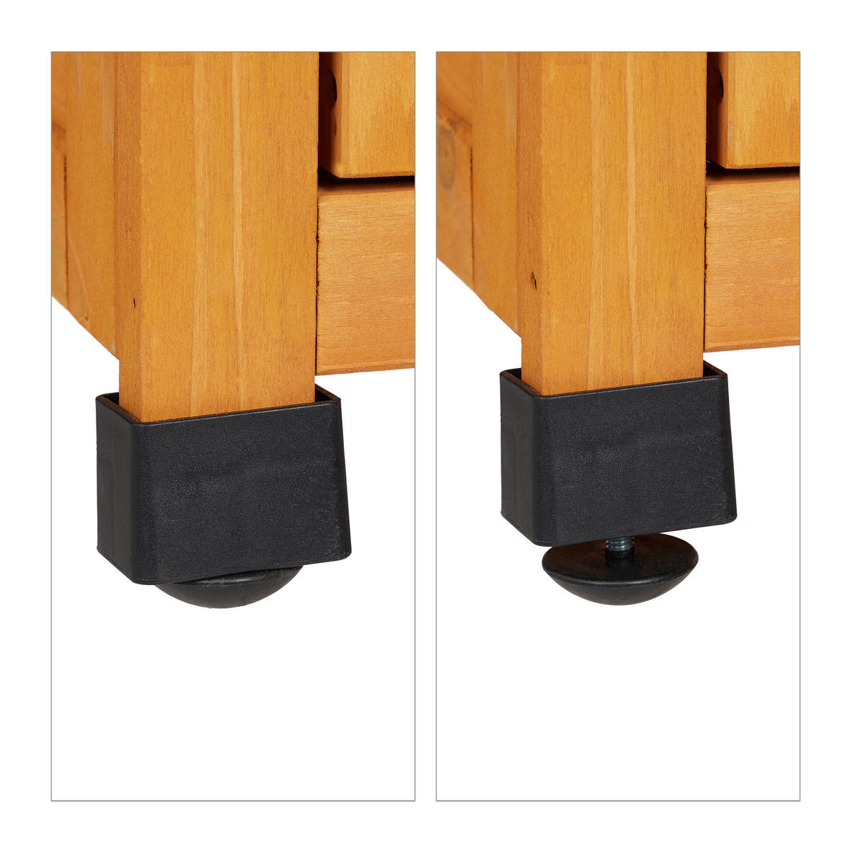 GARTENSCHRANK - Hellbraun, Holz/Metall (86.5/97/47cm) - Relaxdays