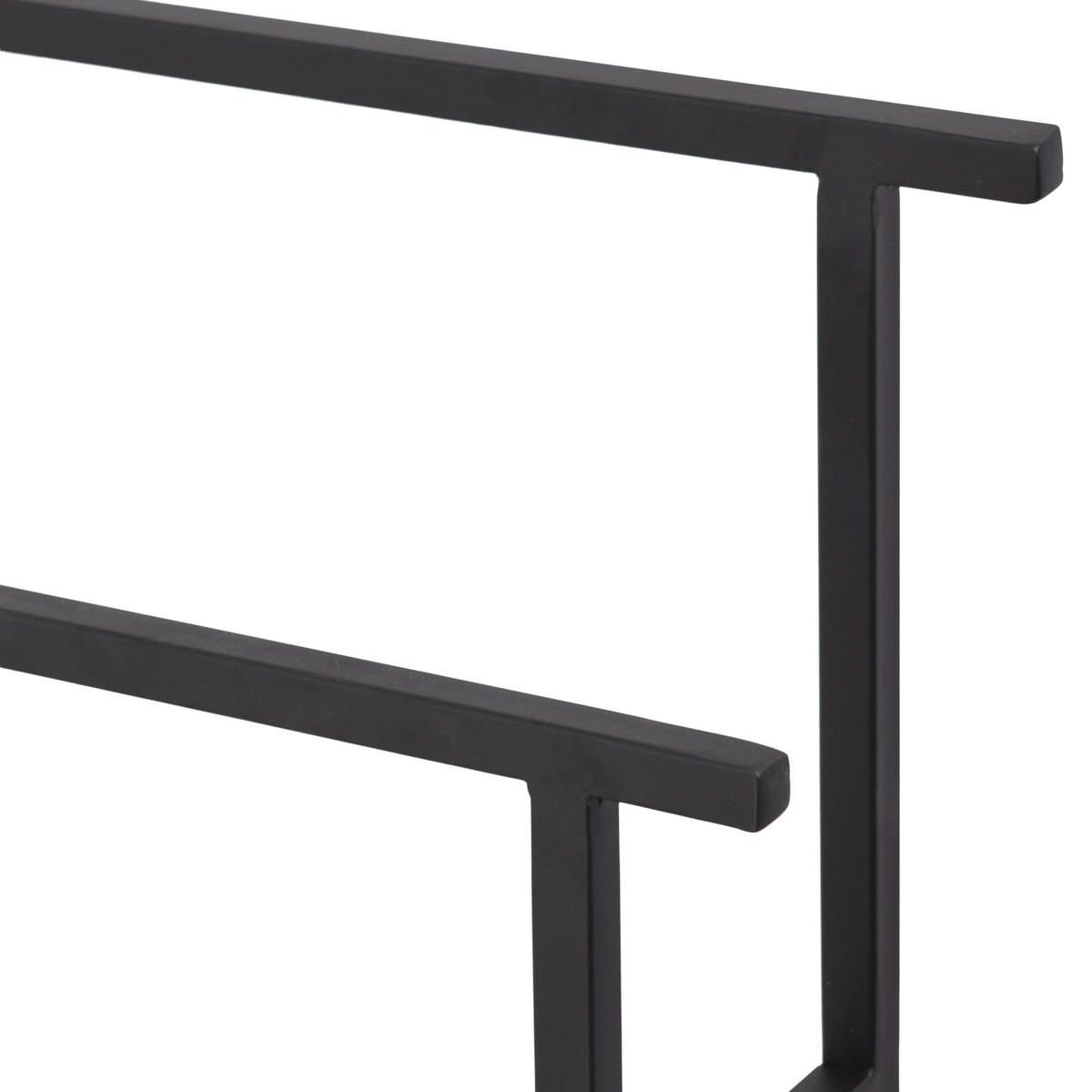 HANDTUCHSTÄNDER Yin Schwarz - Schwarz, Metall (43/85/24cm) - LOFT42