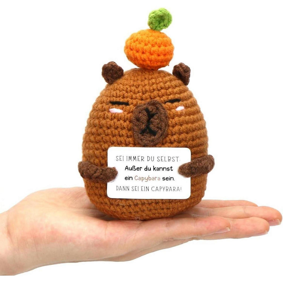 KUSCHELTIER Capybara gehäkelt braun - Braun, Textil (1/1cm)