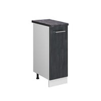 APOTHEKERSCHRANK R-Line Schwarz Beton 30 cm AP Anthrazit - Schwarz/Weiß, Holzwerkstoff (30/81.6/60cm) - Vicco