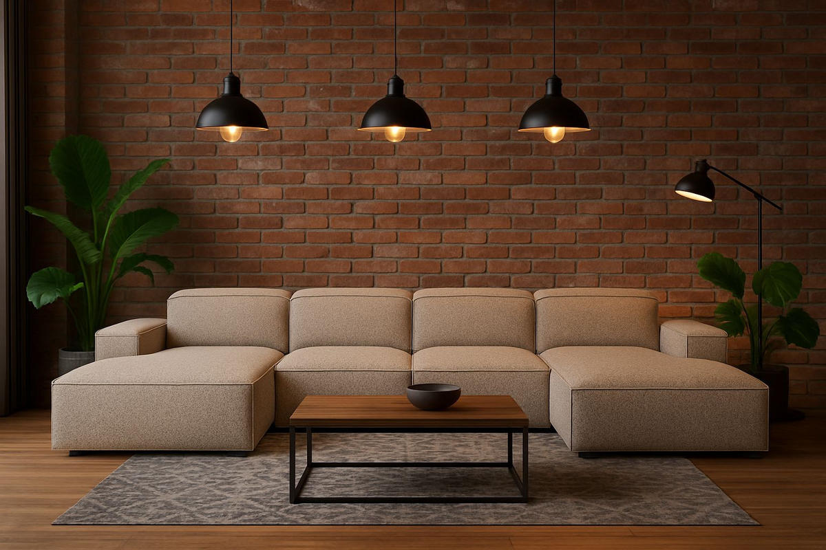 ECKSOFA Cursal U-Form, Stoff Artico, Beige - Beige, Holz (364/166cm) - Kaiser Möbel