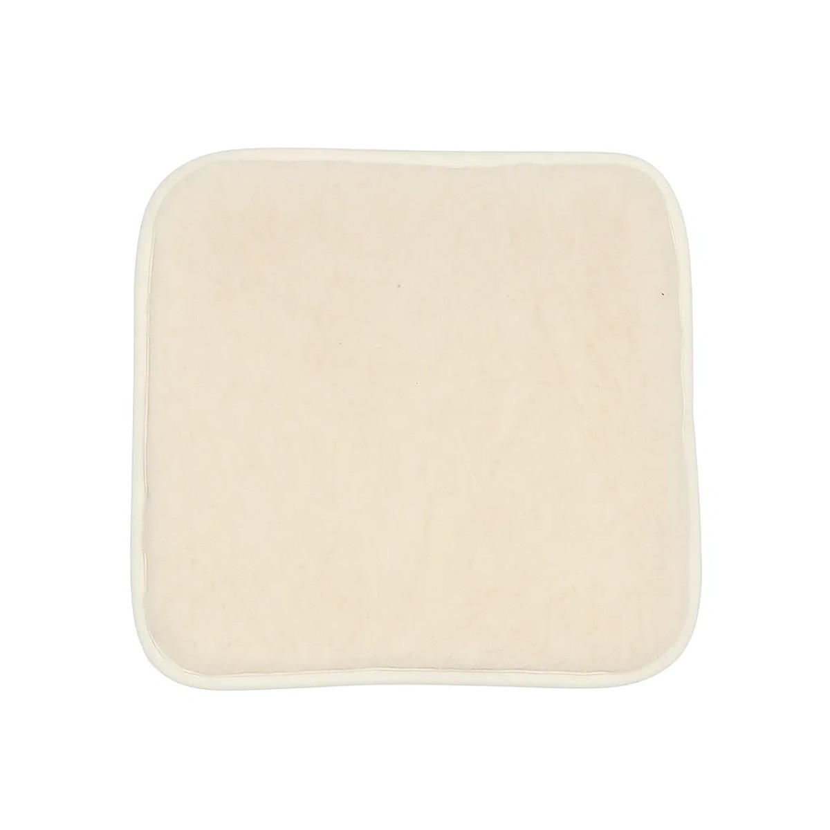 SITZKISSEN Merino Schurwolle Weiches Wollkissen Rechteckig 40/40 cm - Weiß, Fell (40/40cm) - Provellus