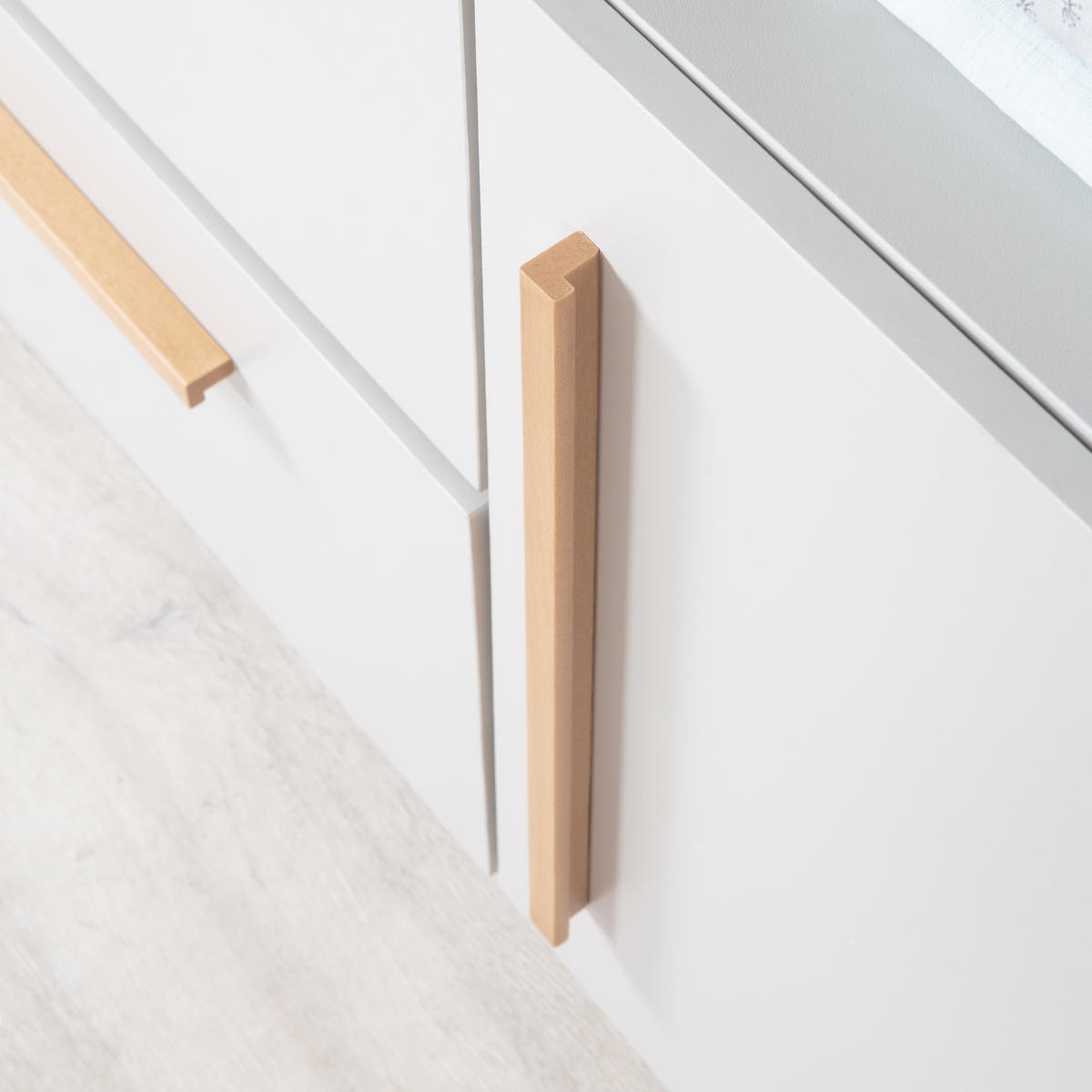 WICKELKOMMODE Lea - Grau, Holz/Holzwerkstoff (107/98/75cm) - Roba