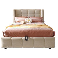 KINDERBETT mit Stauraum 90x200 cm Stoff Beige - Beige, Metall (90/200cm) - Meubliv