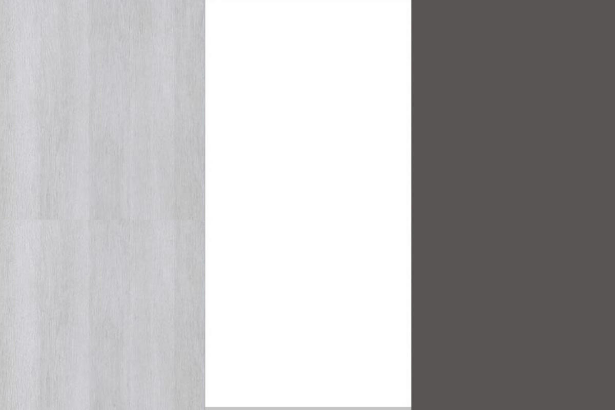 TV-ELEMENT REMI 12 120 cm breit in Eichenweiß / Weiß Matt / Anthrazit - Eichefarben/Anthrazit, Holzwerkstoff (120/40/53cm) - Deine Möbel 24