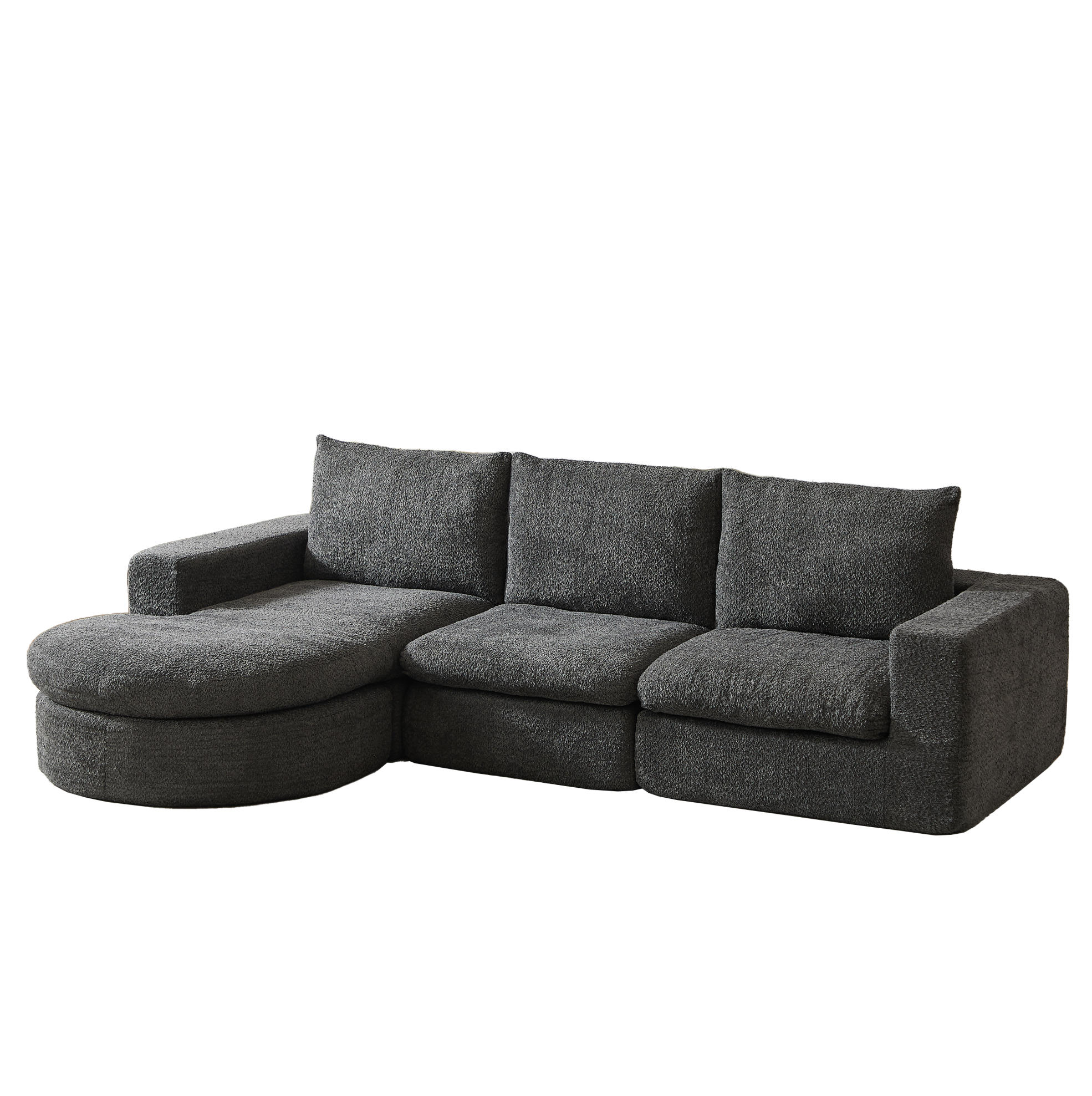 ECKSOFA mit Liegefläche 250/160 cm in Grau - Grau, Textil (160/250cm) - Modenvie