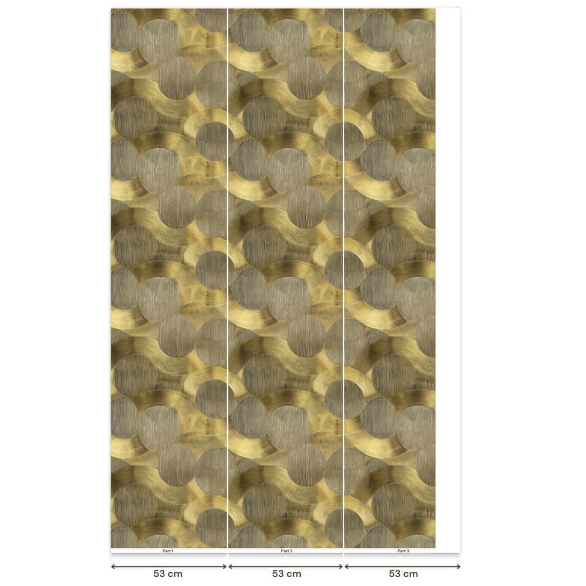 TAPETE - Modern - Geometrisch - Gold - 160x260 cm - Goldfarben, Papier (160/260cm) - OnlyWow