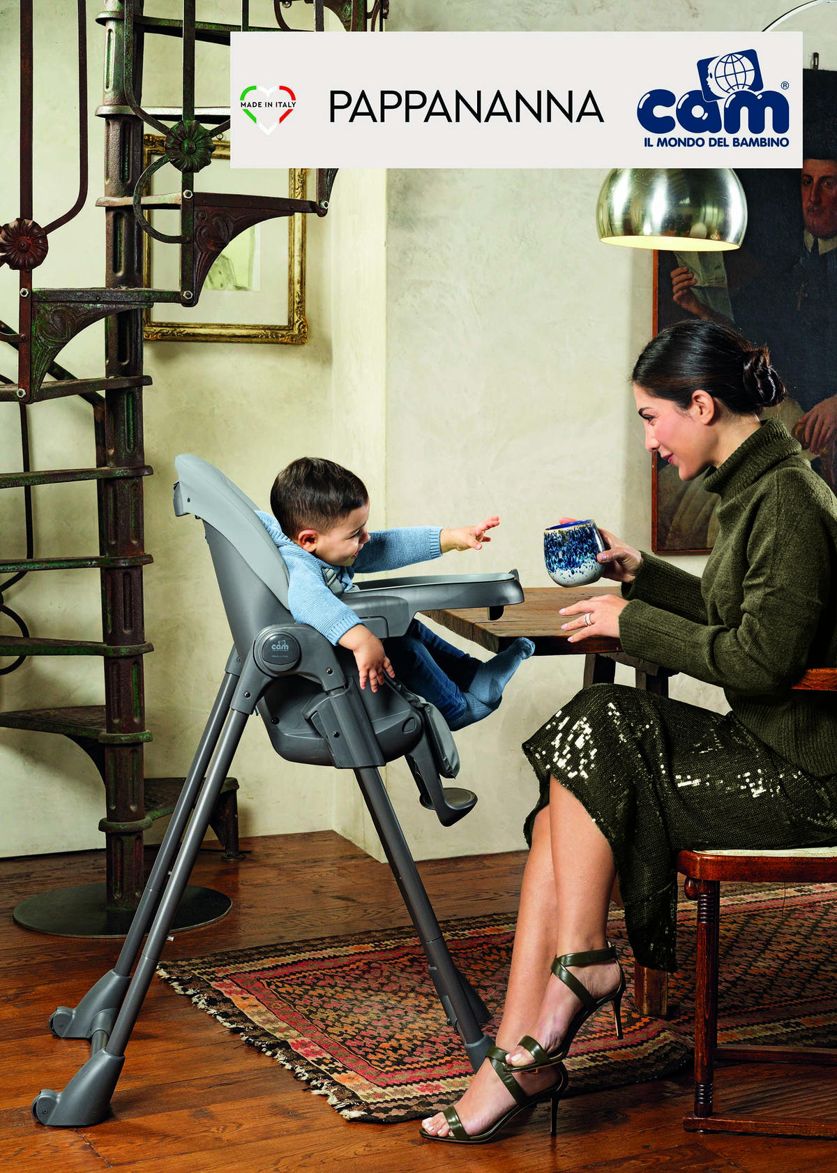 KINDER-HOCHSTUHL Pappananna Icon Air - Grün, Kunststoff/Textil (76/106/55cm) - Cam il Mondo del Bambino S.p.A.