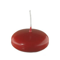 SCHWIMMKERZEN Erdbeere 55 x Ø 80 mm, 8 Stück - Dunkelrot, Paraffin (8/5.5/5.5cm) - Kopschitz Kerzen