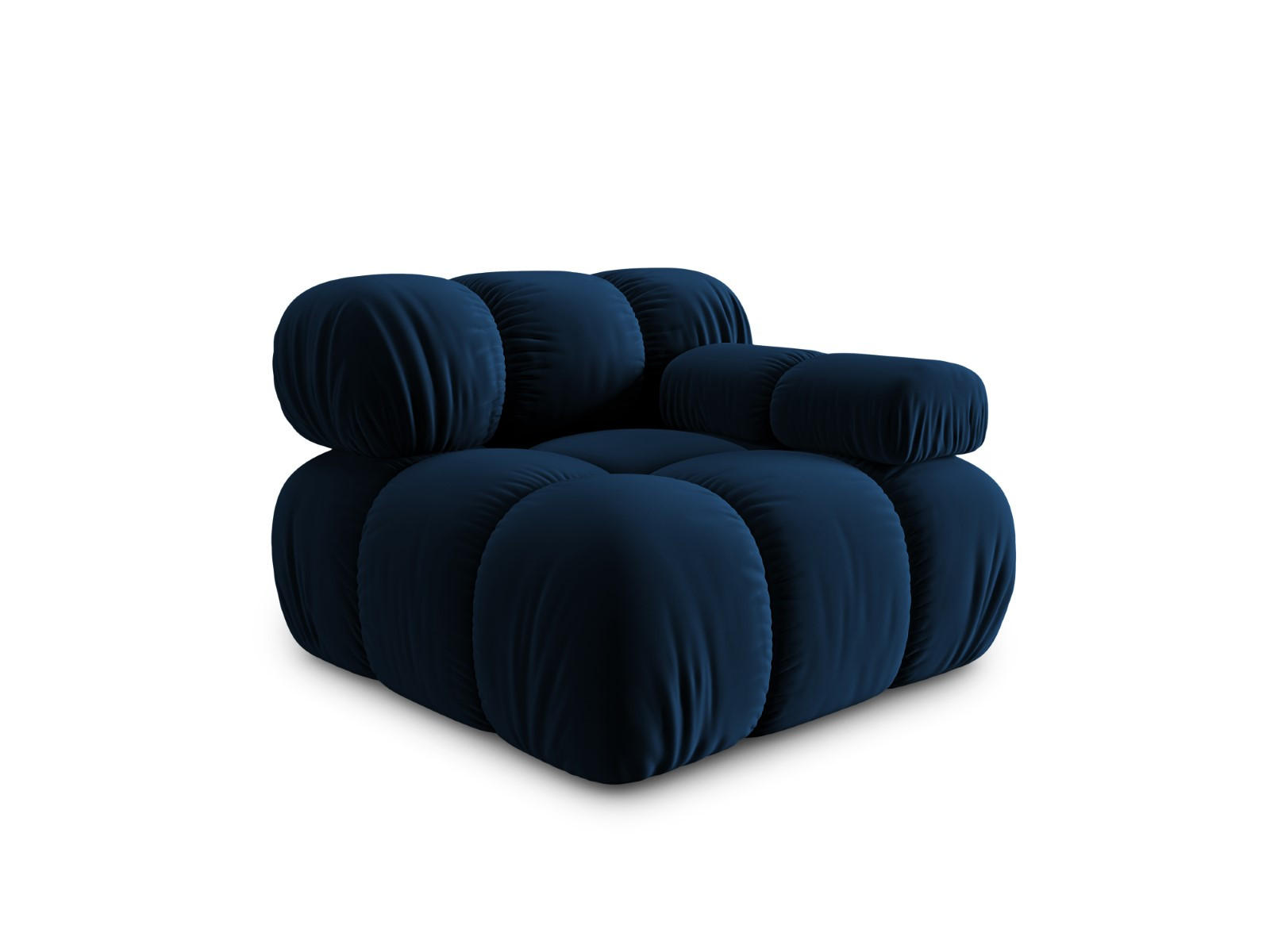 MODUL rechts Bellis aus Samt königsblau - Dunkelblau, Textil (94/70/94cm) - Micadoni