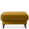 HOCKER GUSTAVO Velours, Gelb - Gelb, Holz/Holzwerkstoff (92/49/92cm) - KONSIMO®