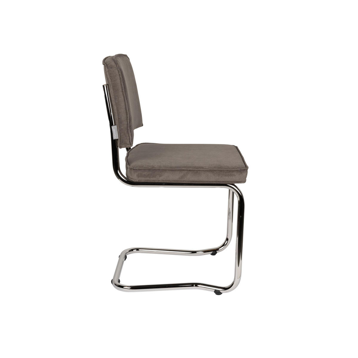 ESSZIMMERSTUHL Ridge Kink Rib Grau - 2 er Set - Dunkelgrau, Textil (48/85/50cm) - Zuiver