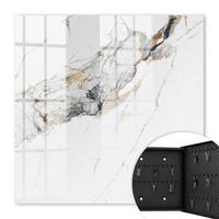 SCHLÜSSELBOX Schwarz 30x30 cm- Türöffnung nach rechts - Marmor-Eleganz - Weiß, Metall (30/30/5cm) - TULUP