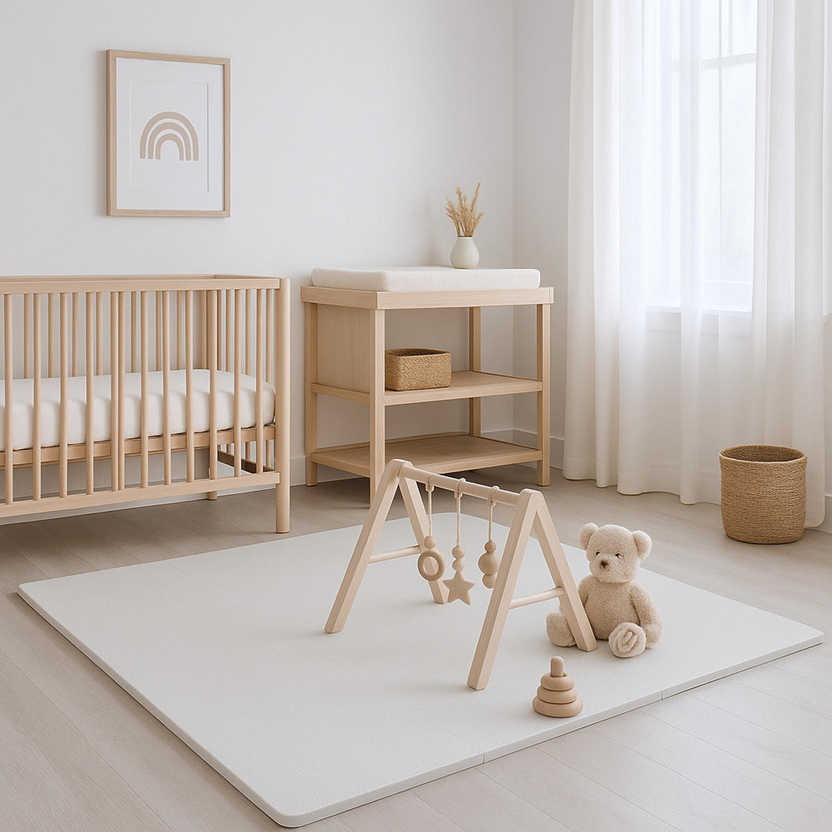 SPIELMATTE Classic Stone grau 131x131 - Grau, Kunststoff (131/131cm)
